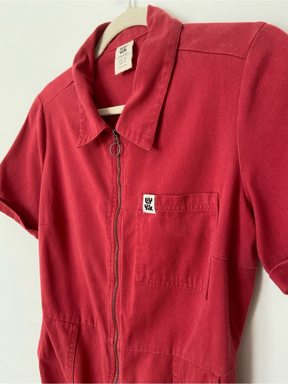 Lucy and Yak Ragan Denim Jumpsuit True Red Wash size 6 - Picture 7 of 12